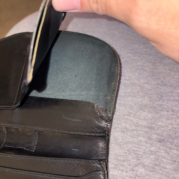 Gucci Sherry Line Horsebit Pouch Navy Leather Vintage Used - Picture 3 of 6